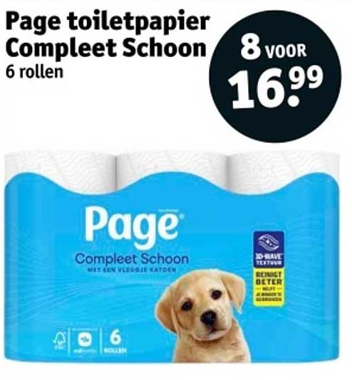 Page toiletpapier Compleet Schoon