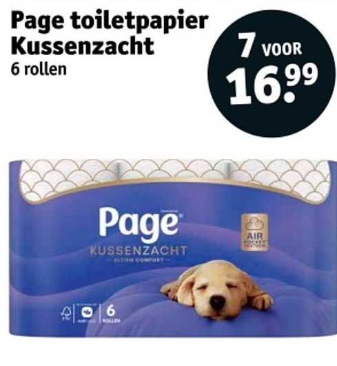 Page toiletpapier Kussenzacht 6 rollen