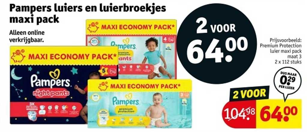 Pampers luier en luierbroekjes maxi pack