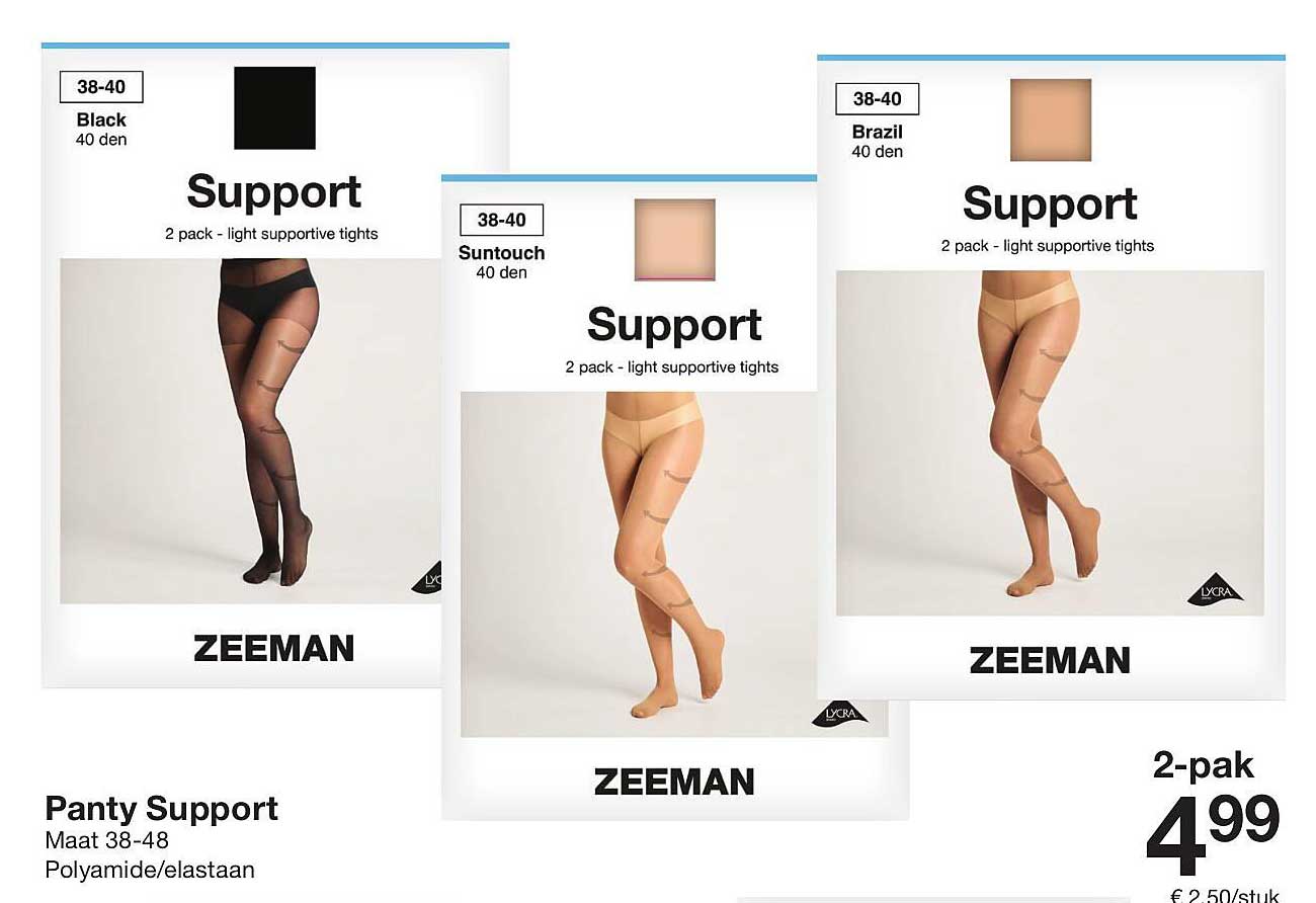 Panty Support 2-pack - light supportive tights