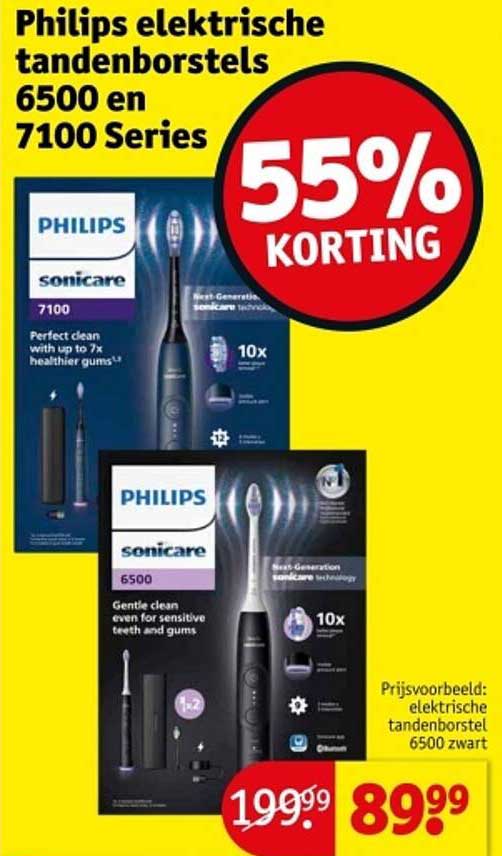 Philips elektrische tandenborstels 6500 en 7100 Series