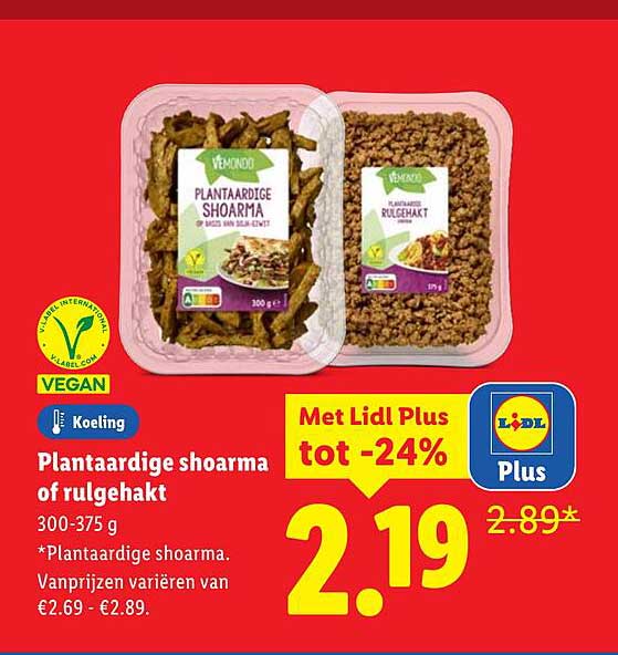 Plantaardige shoarma of rulgehakt