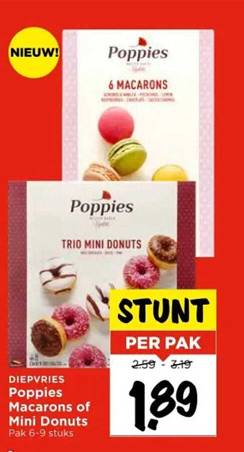 Poppies Macarons of Mini Donuts