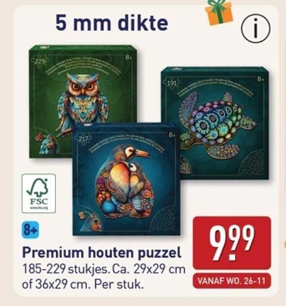 Premium houten puzzel