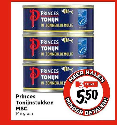 Princes Tonijnstukken MSC 145 gram