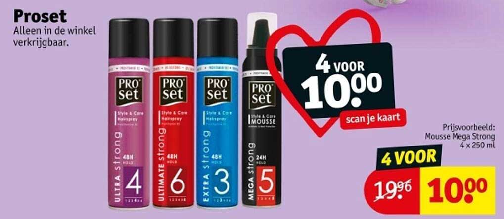 Proset Haarproducten 4 voor 10,00