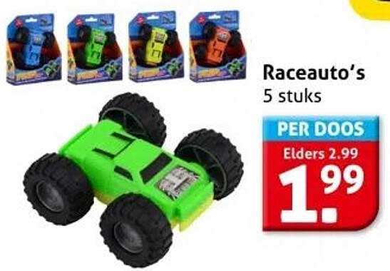 Raceauto's 5 stuks