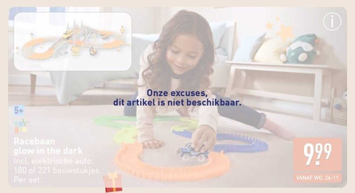 Racebaan glow in the dark