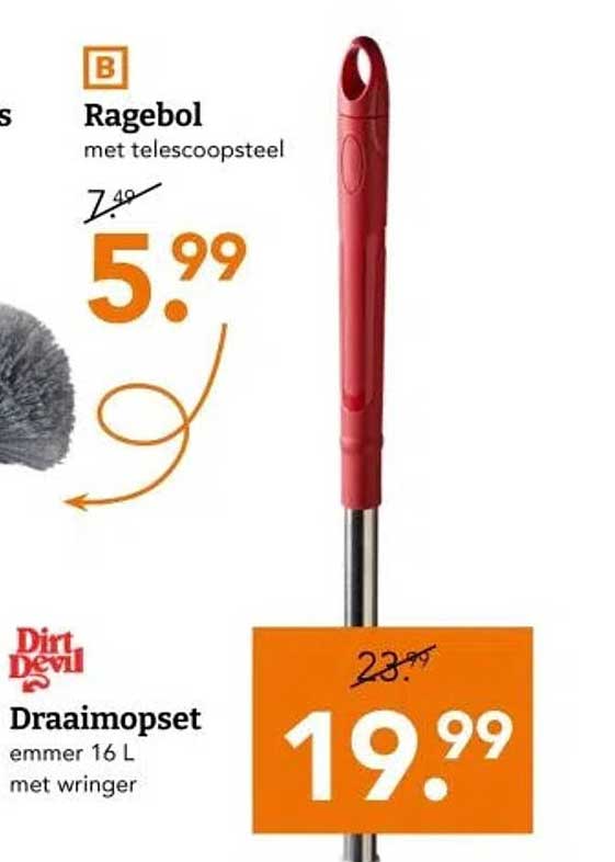 Ragebol met telescoopsteel