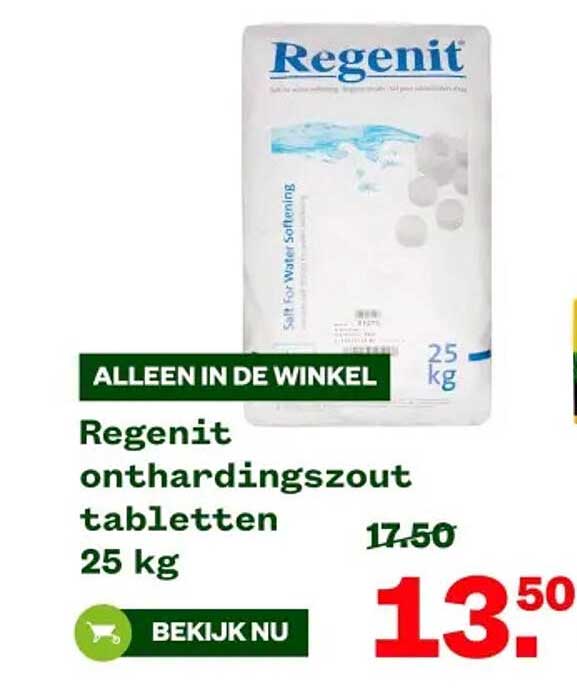 Regenit onthardingszout tabletten 25 kg