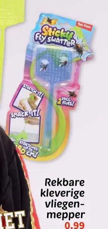 Rekbare kleverige vliegenmepper