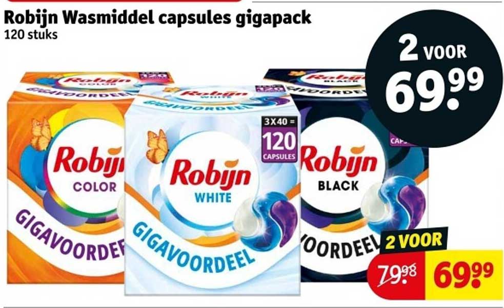 Robijn Wasmiddel capsules gigapack 120 stuks