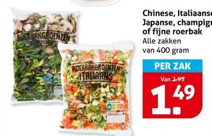 Roerbakgroenten – Chinese, Italiaanse, Japanse, champignon of fijne roerbak