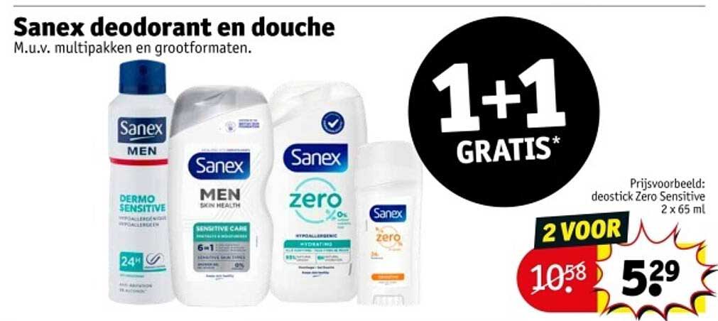 Sanex deodorant en douche