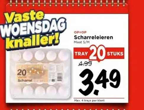 Scharreleieren Maat S/M - Tray 20 Stuks