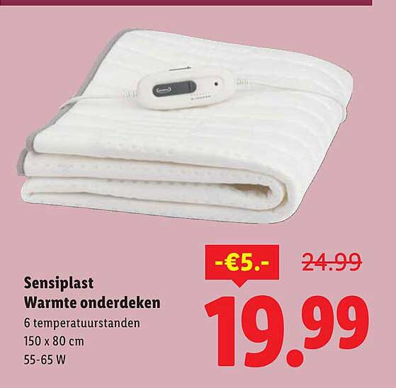 Sensiplas Warmte onderdeken