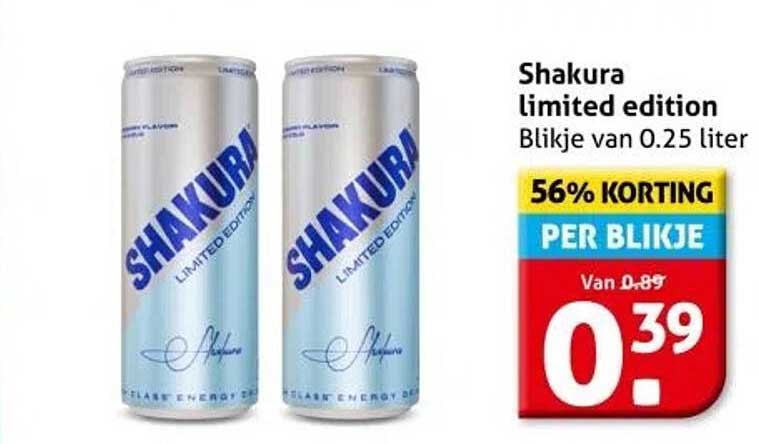 Shakura limited edition blikje van 0.25 liter