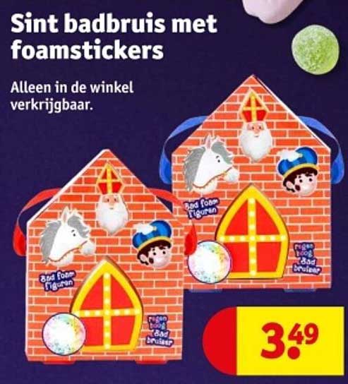 Sint badbruis met foamstickers