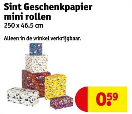 Sint Geschenkpapier mini rollen