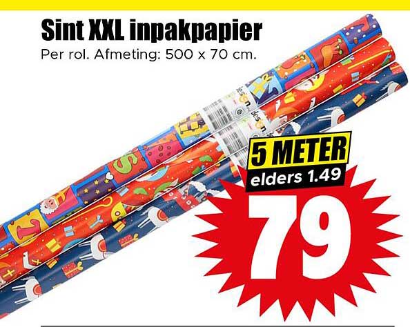 Sint XXL inpakpapier