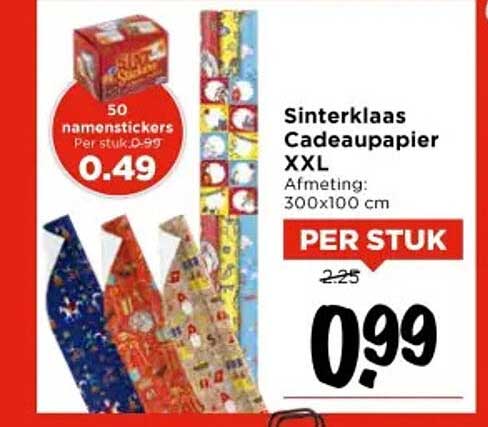 Sinterklaas Cadeaupapier XXL