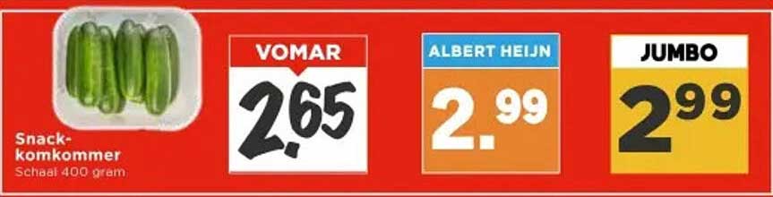 Snack-komkommer Schaal 400 gram