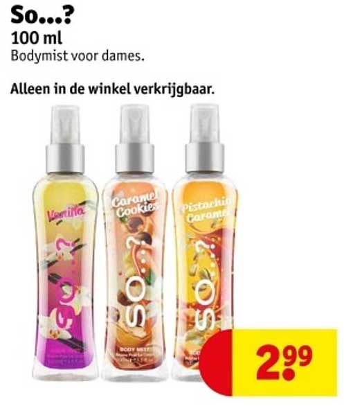 So...? 100 ml Bodymist voor dames.