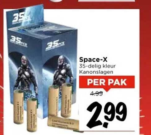 Space-X 35-delig kleur Kanonslagen