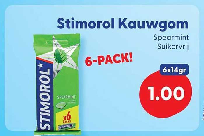 StiMorol Kauwgom Spearmint 6-PACK