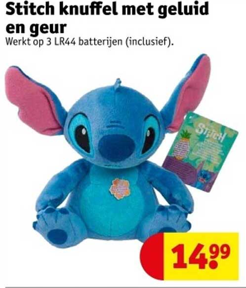 Stitch knuffel met geluid en geur