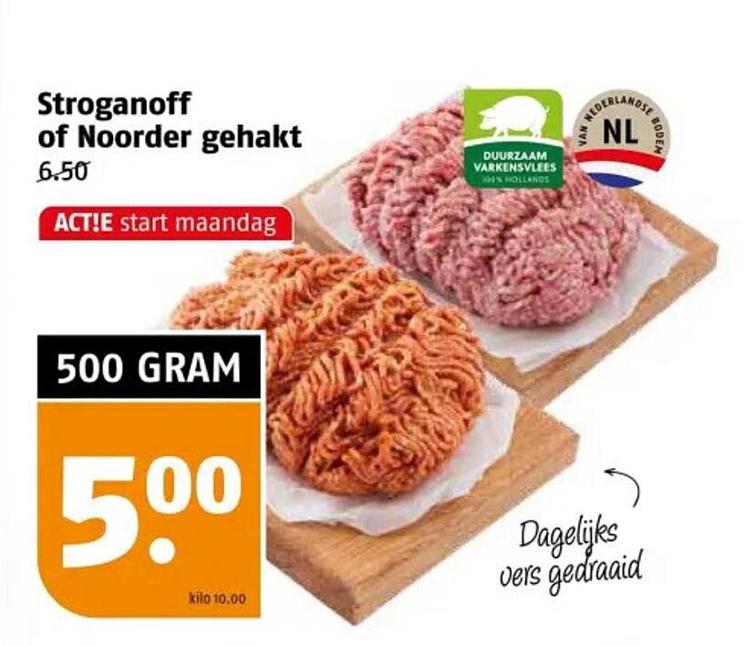 Stroganoff of Noorder gehakt