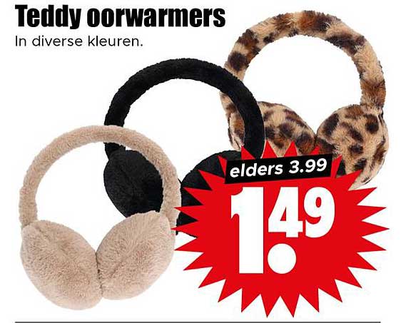 Teddy oordwarmers