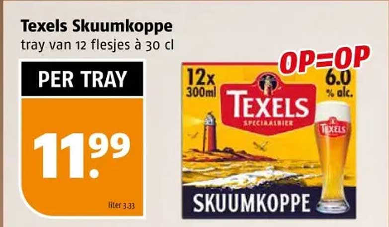 Texels Skuumkoppe tray van 12 flesjes à 30 cl