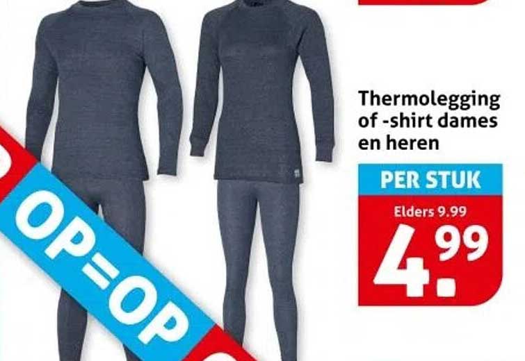 Thermolegging of -shirt dames en heren
