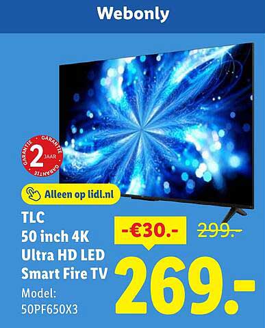 TLC 50 inch 4K Ultra HD LED Smart Fire TV