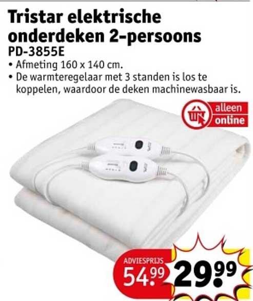 Tristar elektrische onderdeken 2-persoons PD-3855E