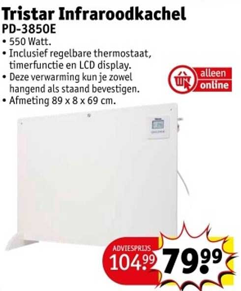 Tristar Infraroodkachel PD-3850E