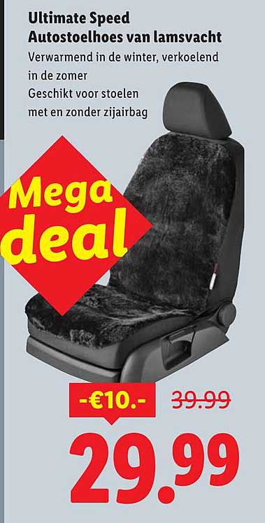 Ultimate Speed Autostoelhoes van lamsvacht