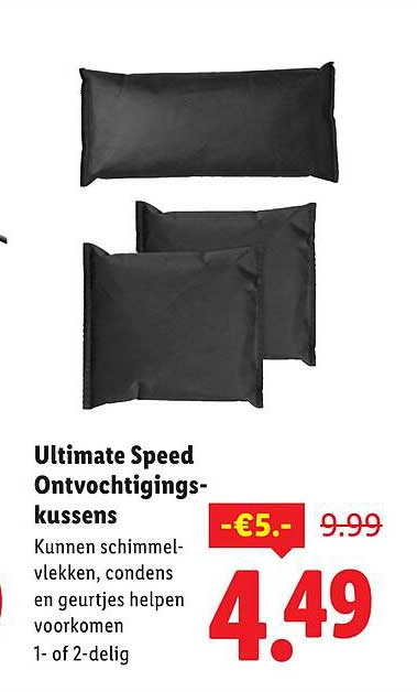 Ultimate Speed Ontvochtigingskussens