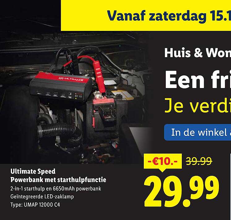 Ultimate Speed Powerbank met starthulpfunctie