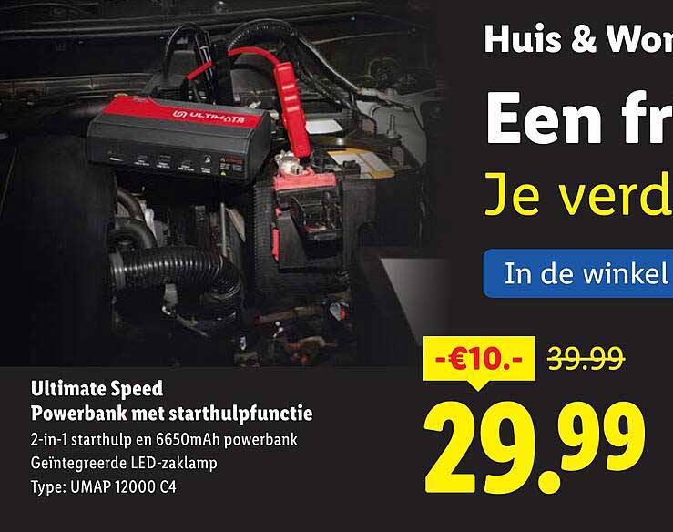 Ultimate Speed Powerbank met starthulpfunctie