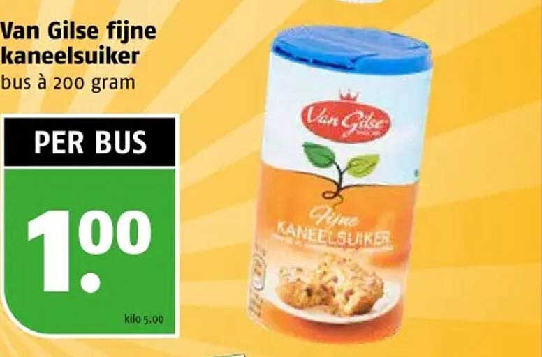 Van Gilse fijne kaneelsuiker bus à 200 gram