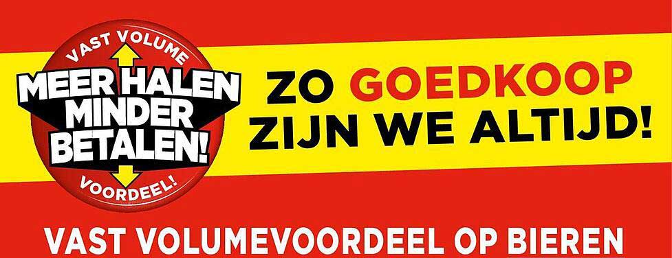 VAST VOLUMEVOORDEEL OP BIEREN