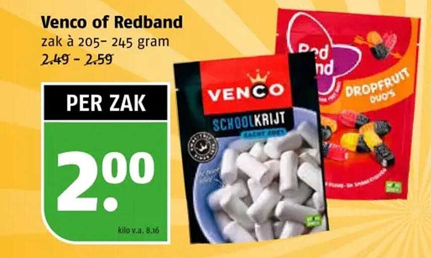 Venco of Redband zak à 205-245 gram
