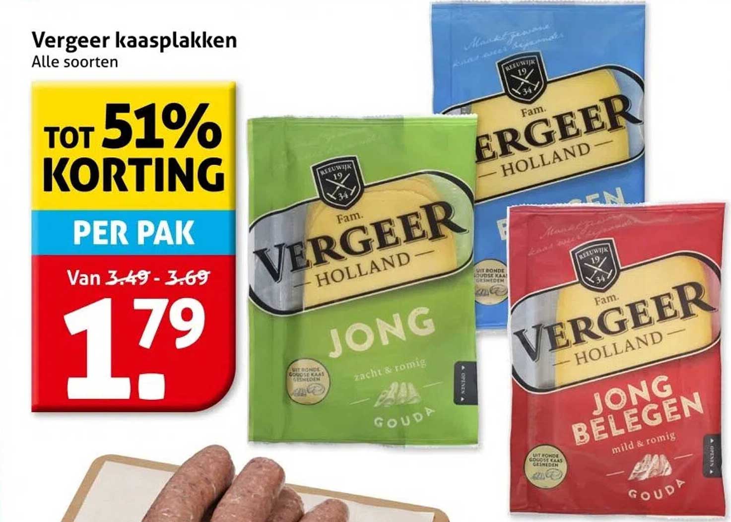 Vergeer kaasplakken alle soorten