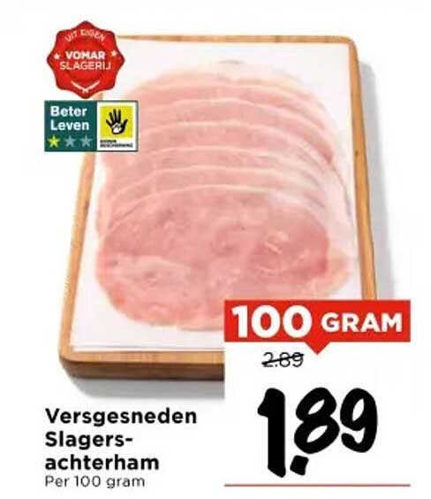 Versgesneden Slagersachterham