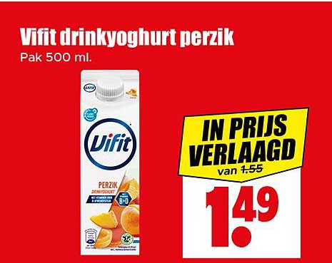 Vifit drinkyoghurt perzik