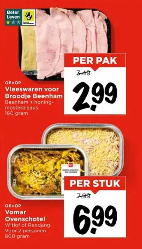 Vleeswaren voor Broodje Beenham