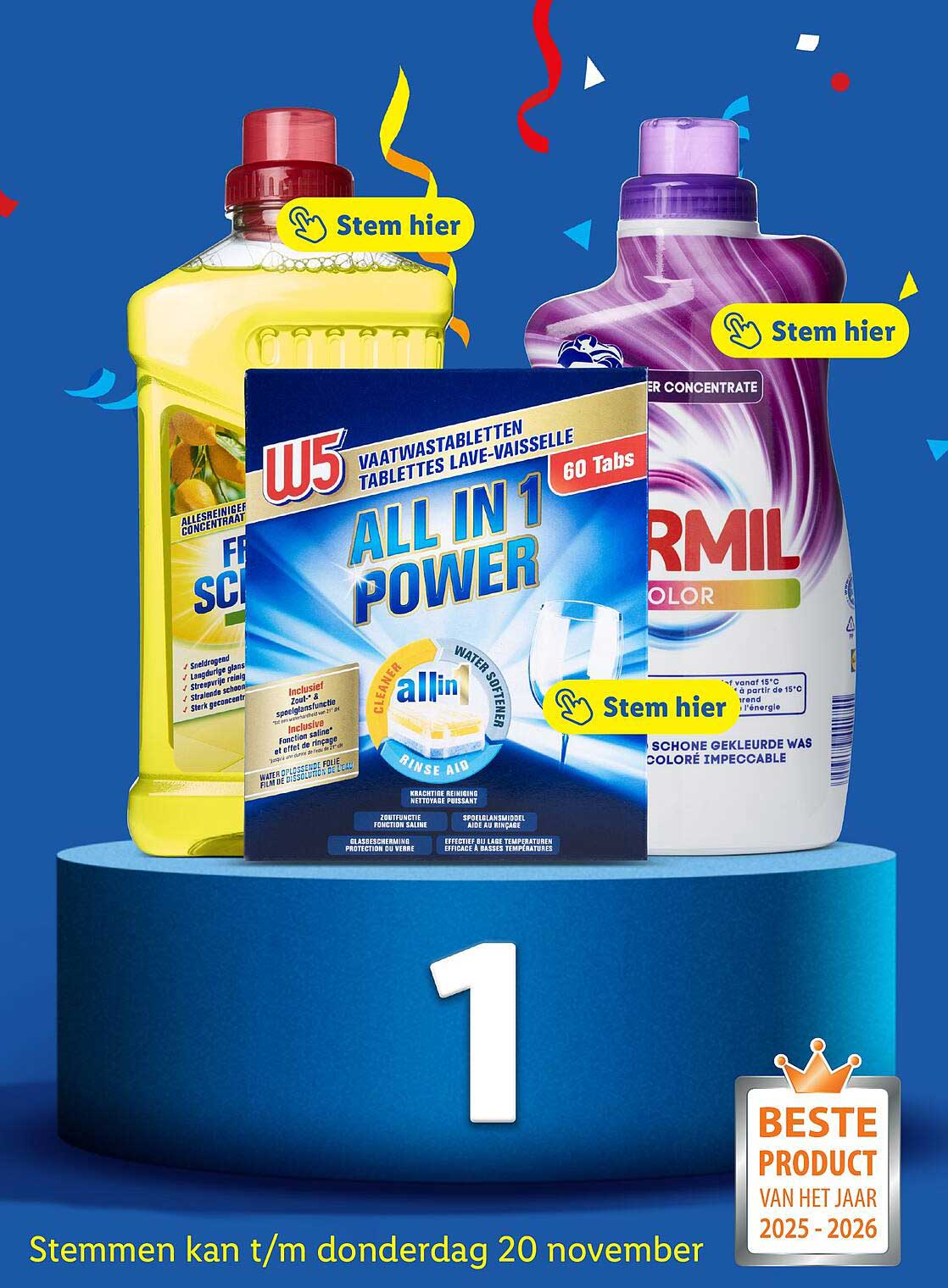 W5 vaatwastabletten All in 1 Power - 60 Tabs