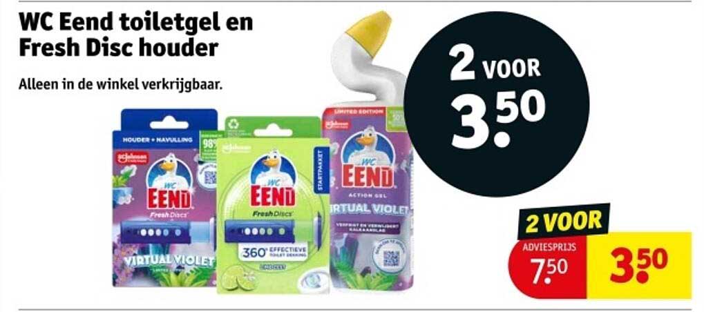 WC Eend toiletgel en Fresh Disc houder